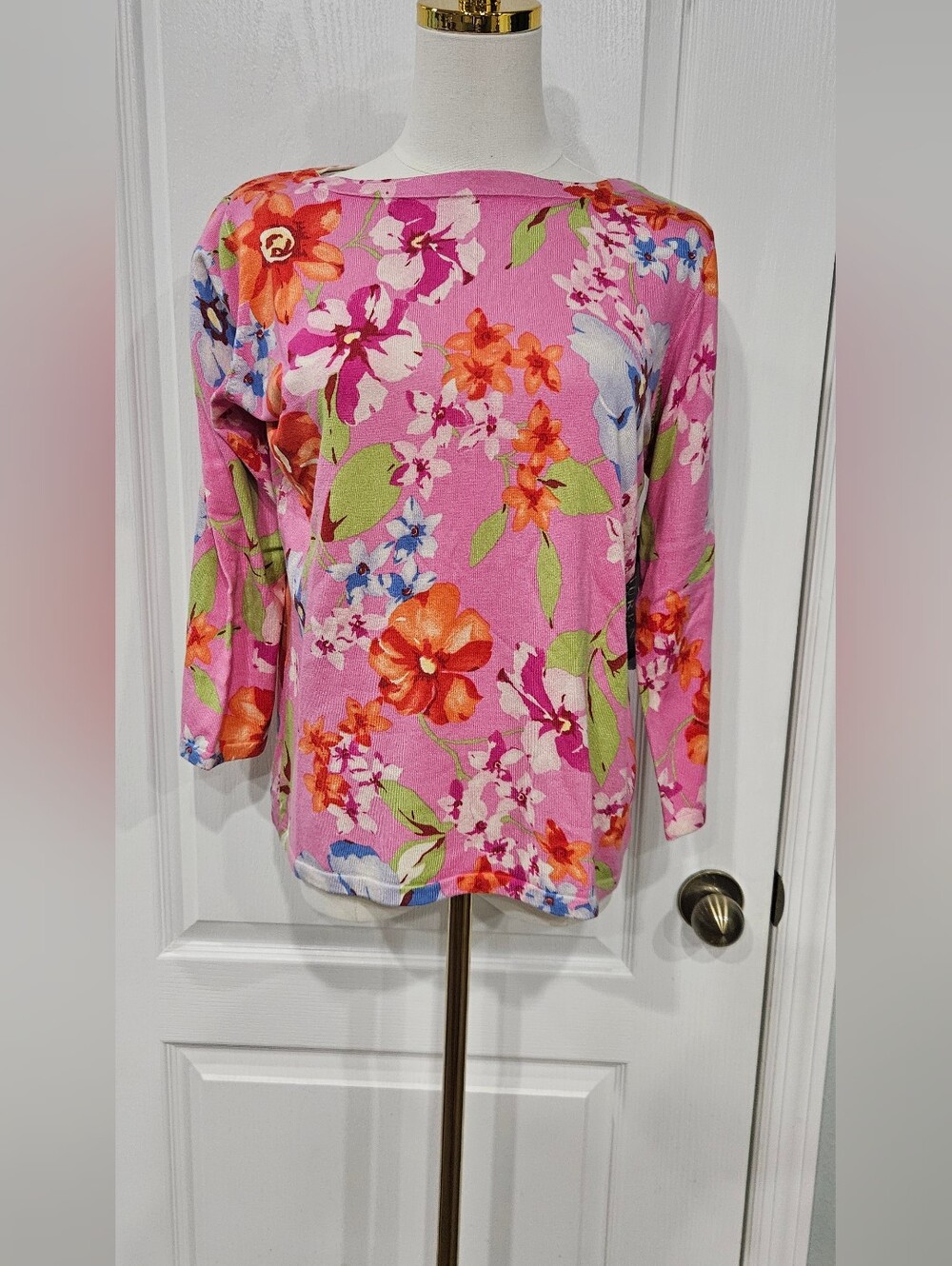 Lauren Ralph Lauren Pink Floral Long-Sleeve Top